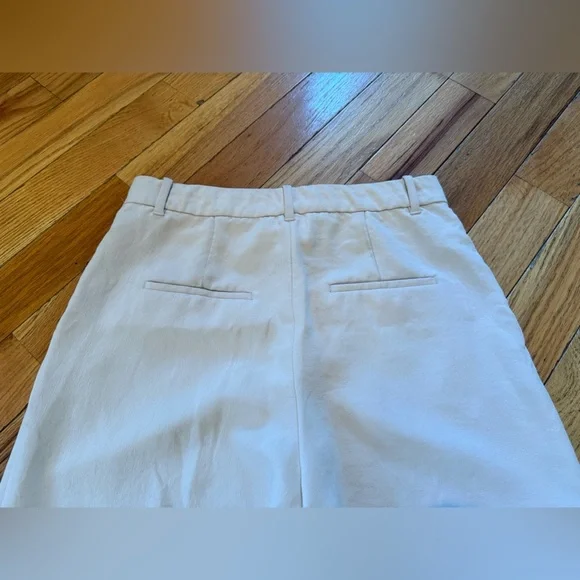 Wilfred Aritzia High Rise Pleated Wide Leg Trouser Pants Womens Size 12 Ivory - Picture 10 of 15